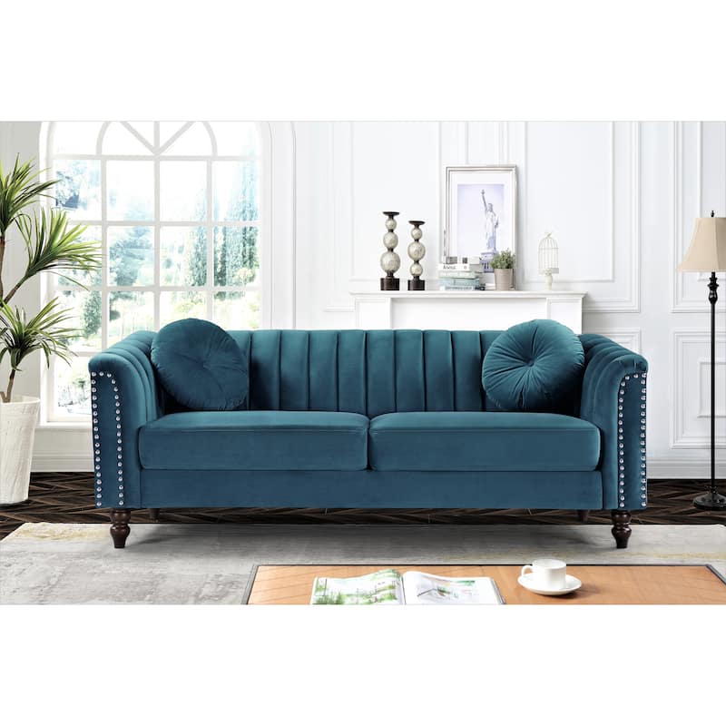Hills Tufted Back Nailhead 75.2" Sofa