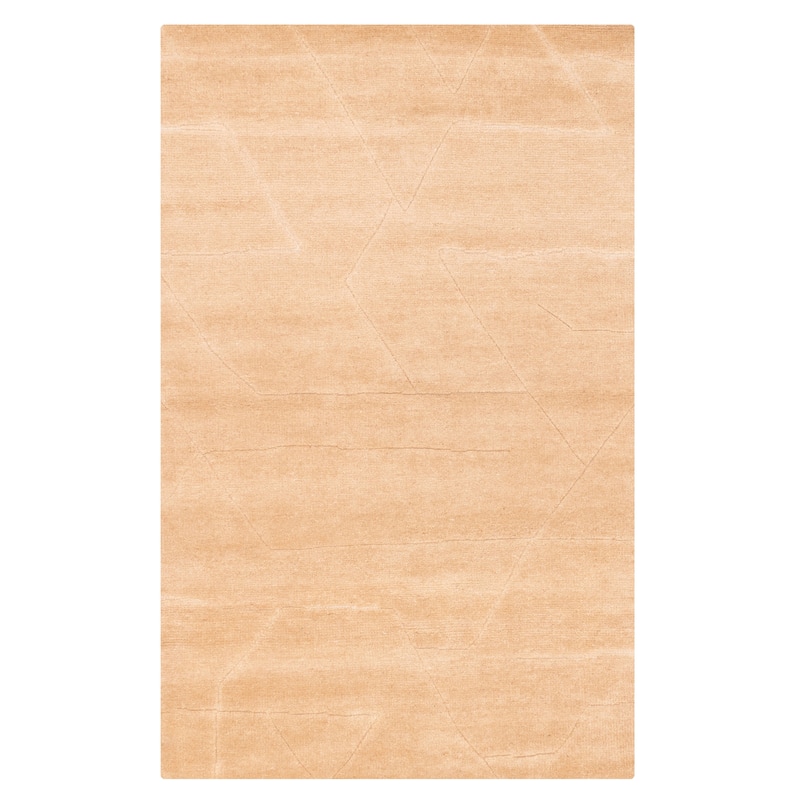 ECARPETGALLERY Hand-knotted Tangier Tan Wool Rug - 5'1 x 8'0