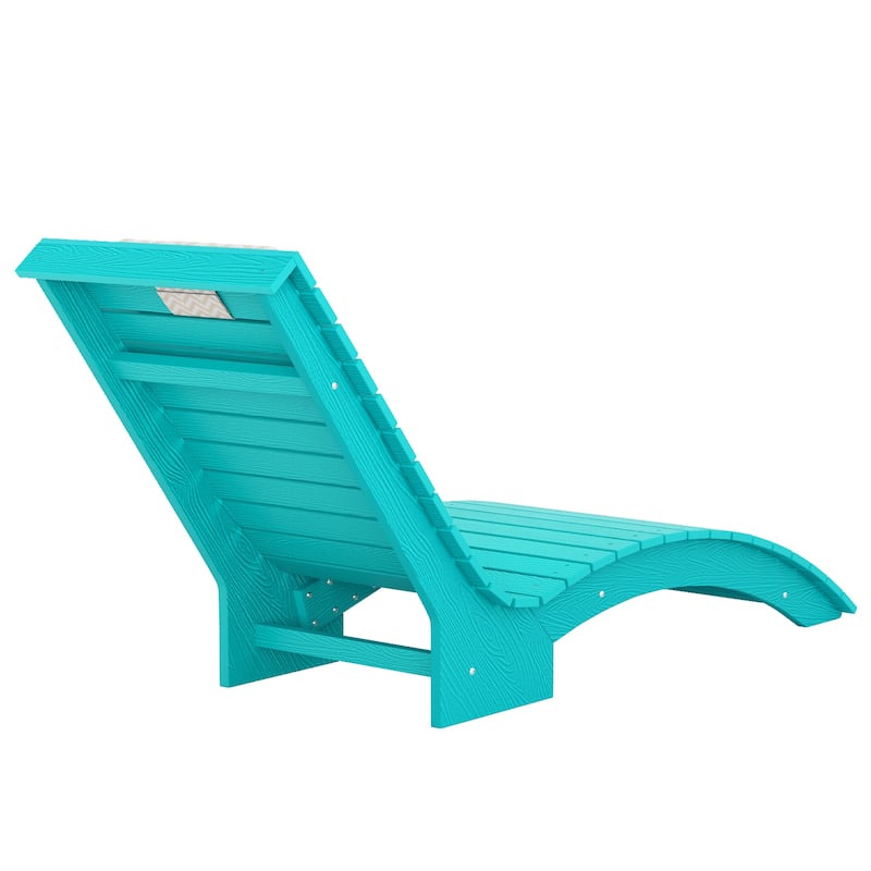 HDPS Pool Lounge Chairs, Single Waterproof Sun Lounge Chaise With Headrest For In Pool, White/Blue/Orange/Black
