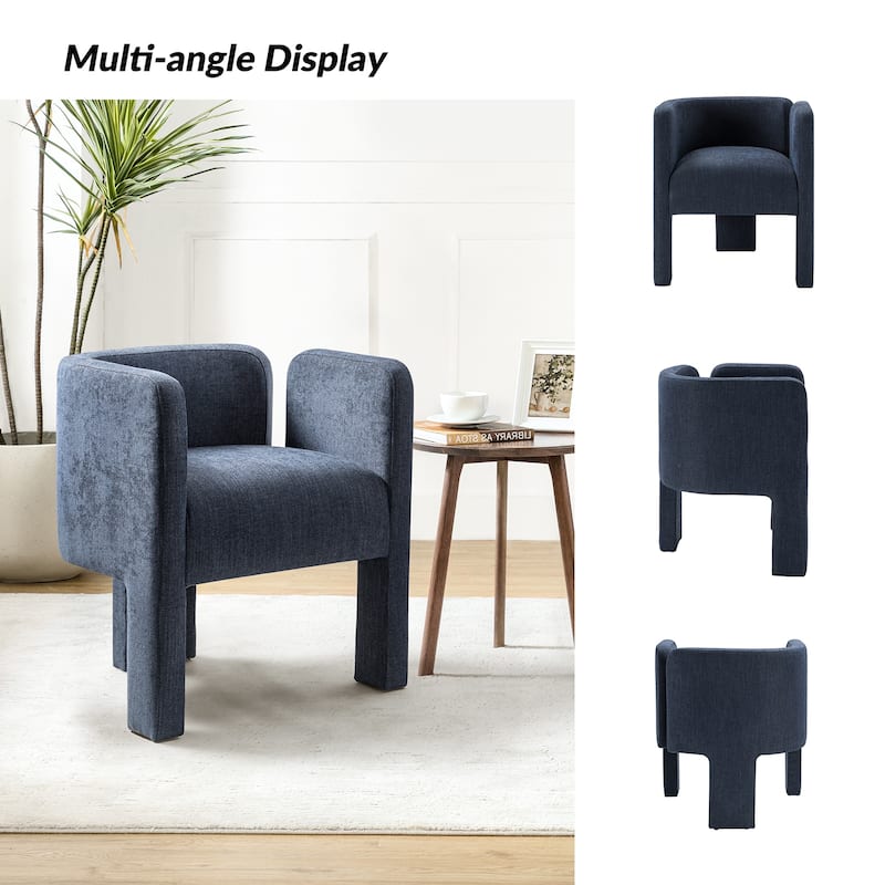 Eugen Modern Low Back Dining Chair with Three-legged Design By HULALA HOME