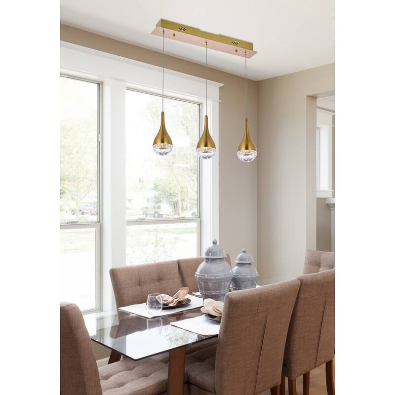 Indigo Home 24 inch LED pendant in satin gold