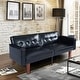 preview thumbnail 3 of 31, 68 in. Soft Convertible Sofa Bed with Adjustable Backrest and Solid Wood Legs