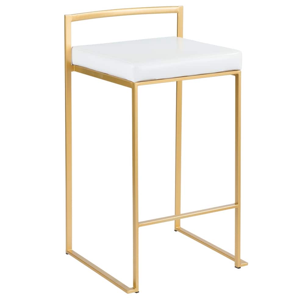 Silver Orchid Forrest Gold Stackable Fully Welded Counter Stool (Set of 3)