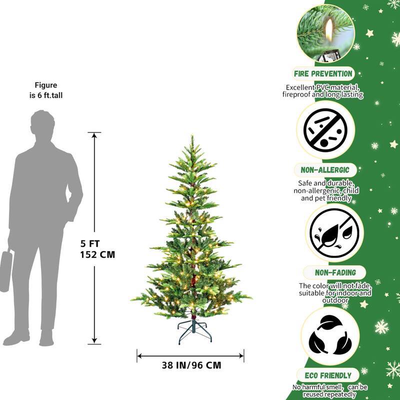 PE&PVC Christmas Tree (with Lights)