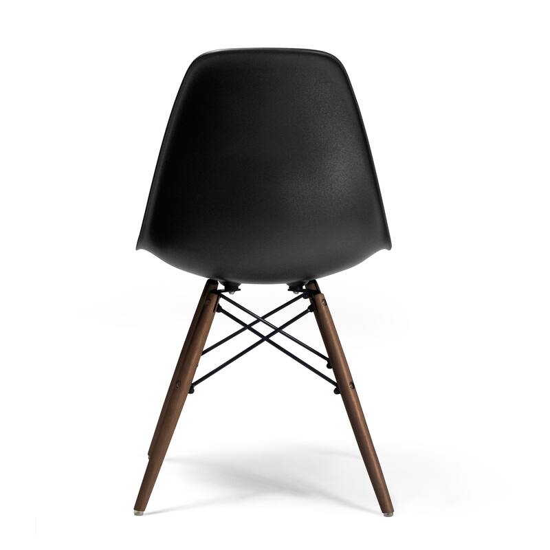 Paris-2 Side Chairs with Walnut Legs (Set of 2)
