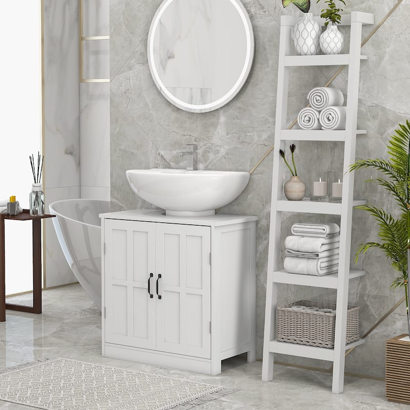 Bathroom Sink Cabinet, Pedestal Sink Cabinet with Adjustable Shelf