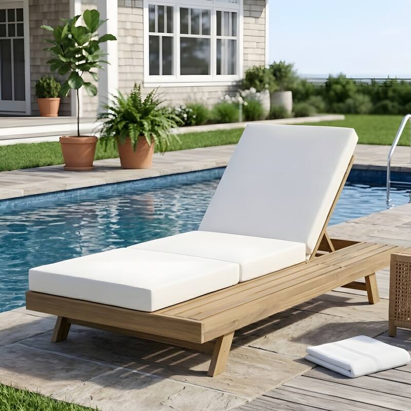 Lounge Chair Set with Open-Sided Design, Solid Wood Frame with Casual Cushions