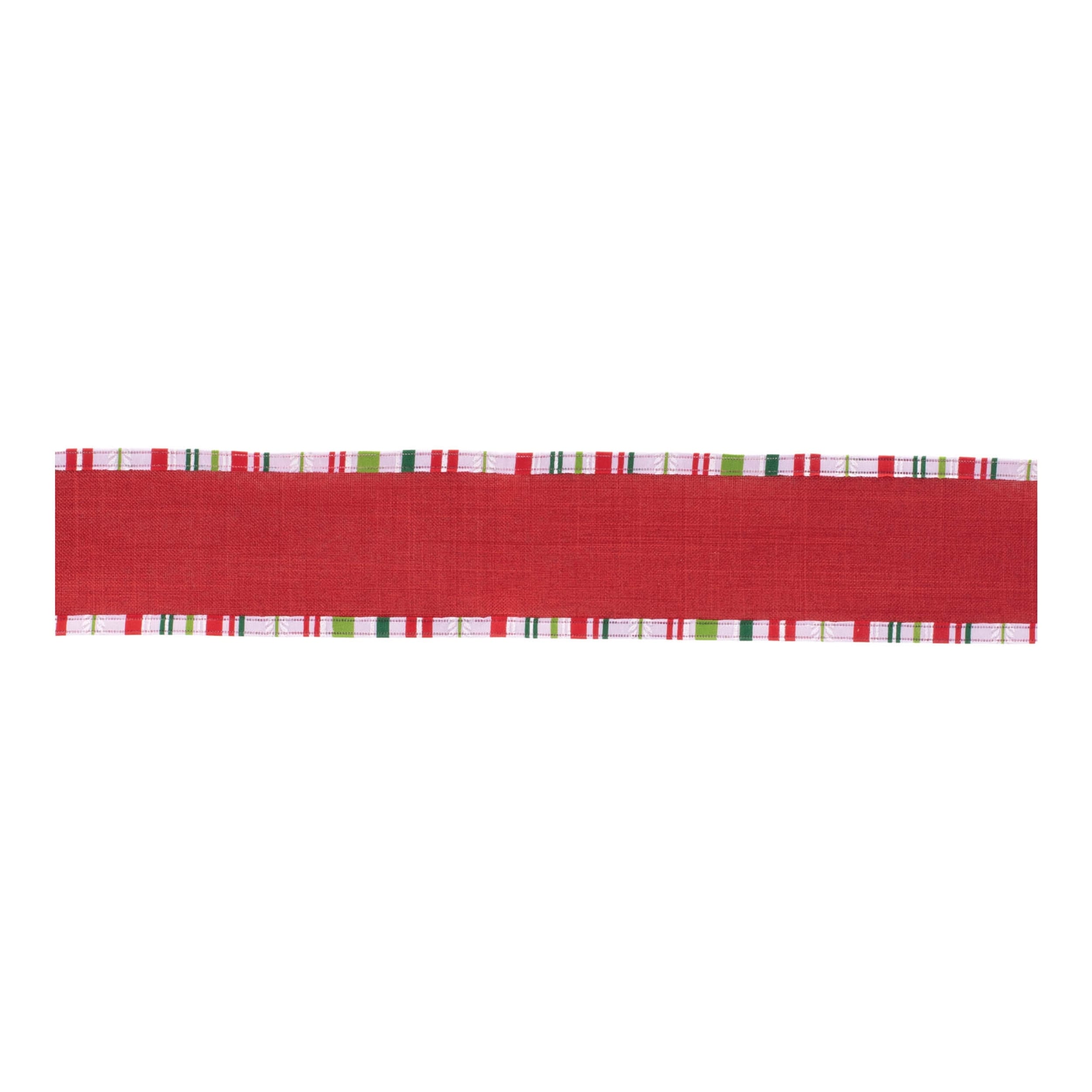 Striped Trim Wired Ribbon (Set of 2)