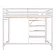 preview thumbnail 6 of 7, Stoarge Shelves Full Size Loft Bed with Built-in Storage Wardrobe and Staircase and Hanger for Clothes