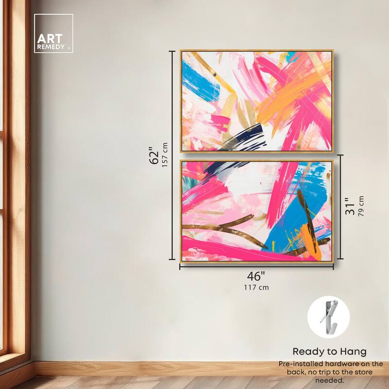 Language Spontaneity II Canvas Set of 2 by Art Remedy