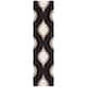 SAFAVIEH Florida Shag Bertille Geometric 1.2-inch Thick Rug - 2'3" X 9' Runner - Dark Brown/Ivory