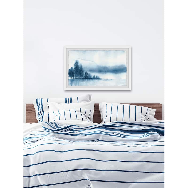 'Frozen Winter Lake' Framed Painting Print