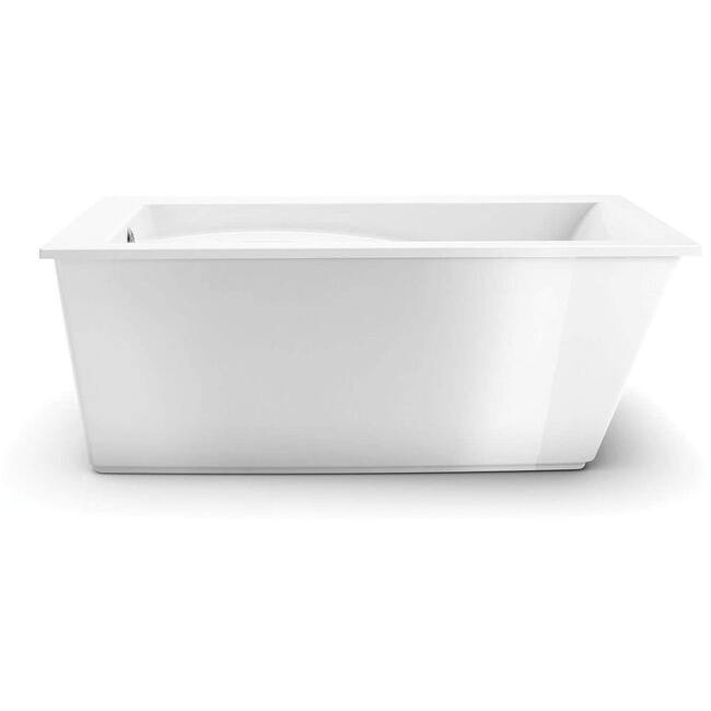 Maax Optik 60" Free Standing Acrylic Soaking Tub with Reversible Drain