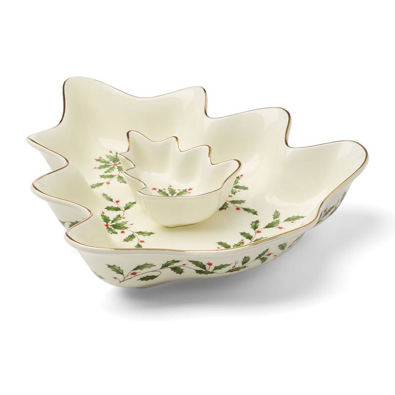 Lenox Holiday Tree Chip & Dip Set