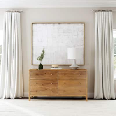 Nora 6-Drawer Wood Wide Dresser