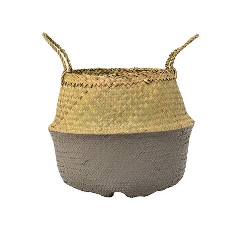 Collapsible Seagrass Basket with Handles