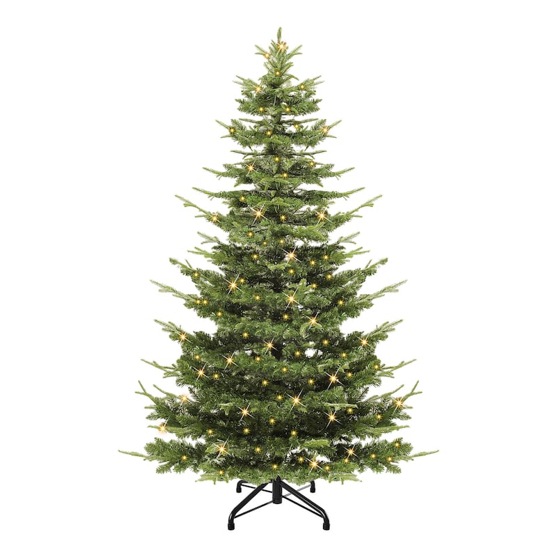 7.5ft & 6.5ft Pre-Lit Artificial Christmas Tree with Remote Control - 7.5 Foot