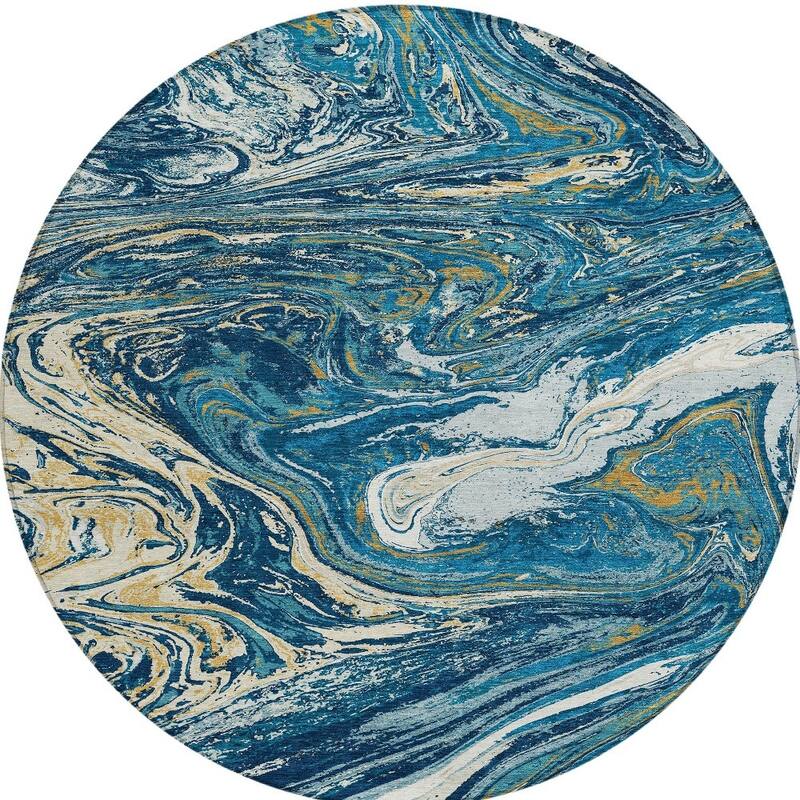 HomeRoots Abstract Transitional Rectangle Outdoor Rug