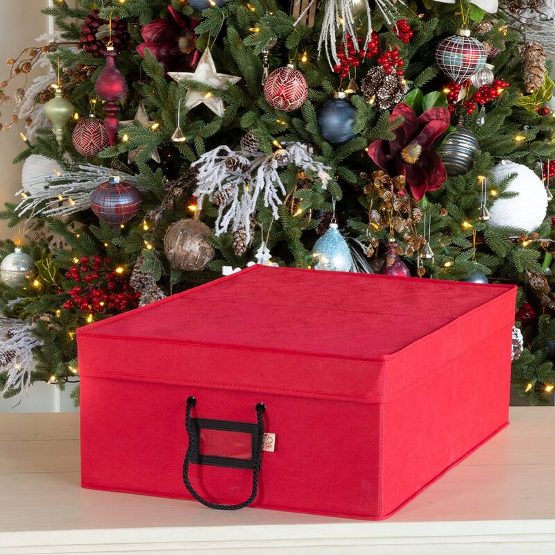48 (4 in.) Christmas Ornament Storage Box with Dividers