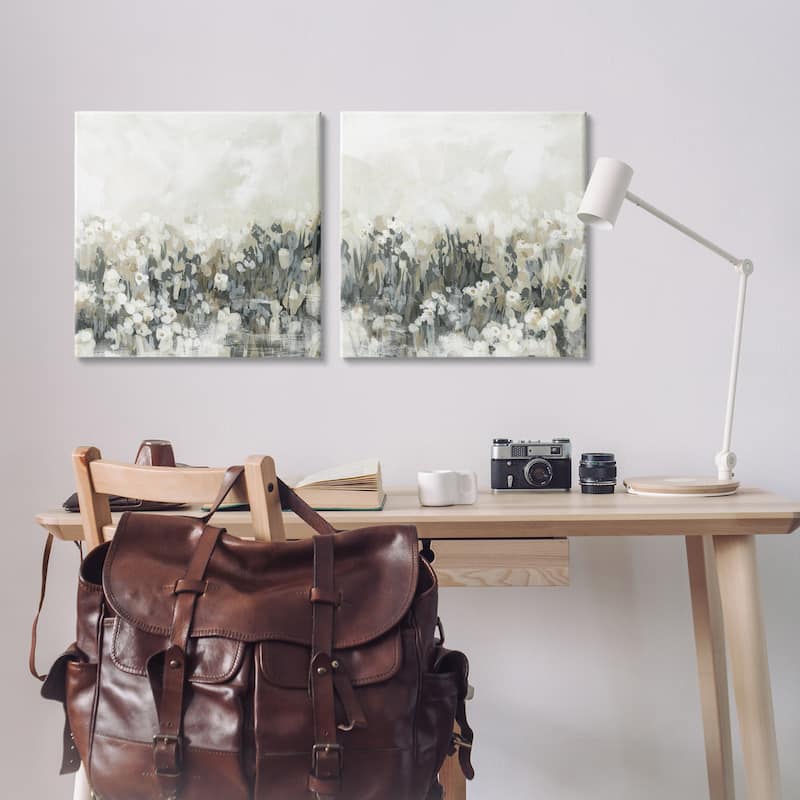 Stupell Brushed Flower Meadow Impressions Canvas Wall Art Design By June Erica Vess (Set of 2)