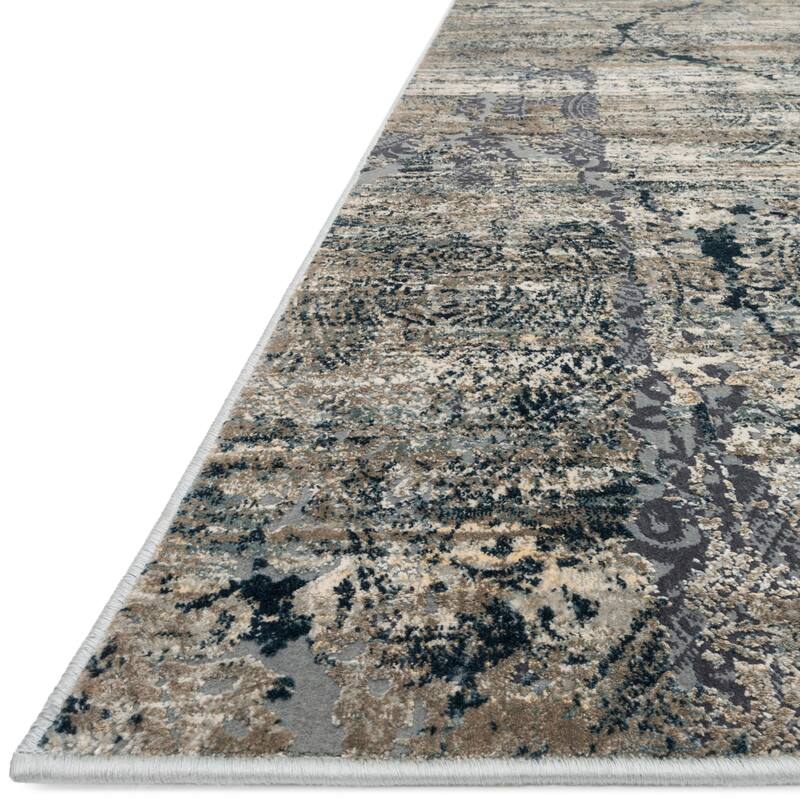 Alexander Home Vintage Glam Modern Distressed Area Rug