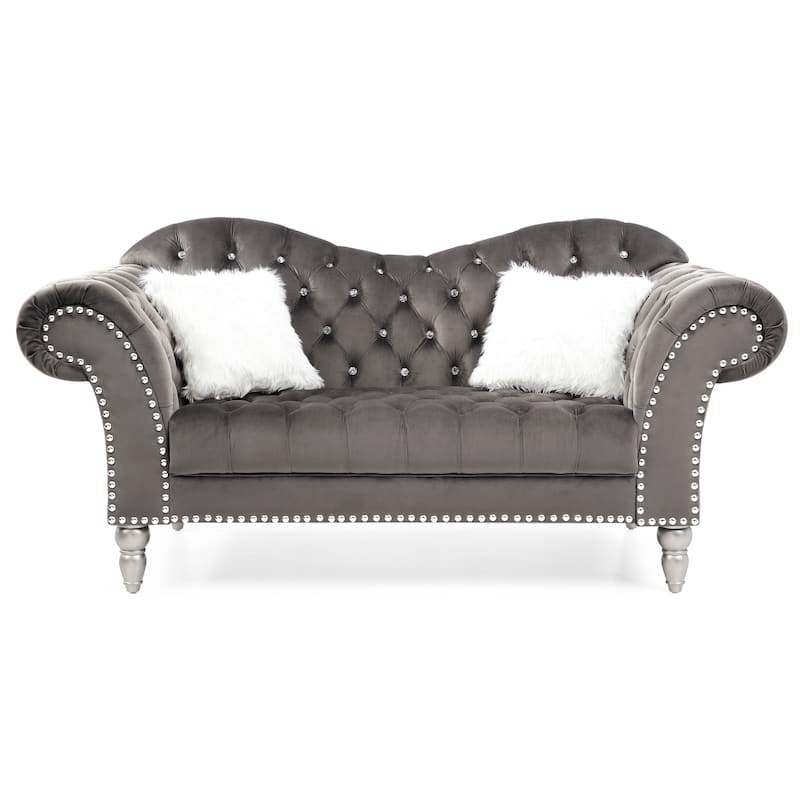 Wilshire Velvet Tufted Loveseat