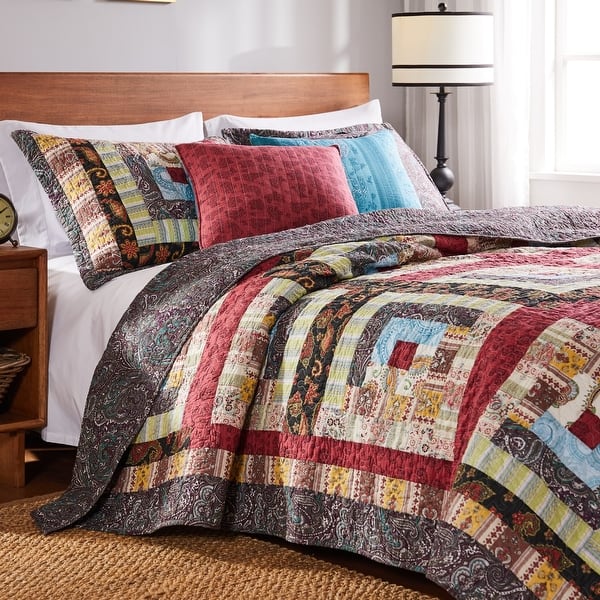 Greenland Home Fashions Colorado Lodge Authentic Patchwork Cotton Quilt ...