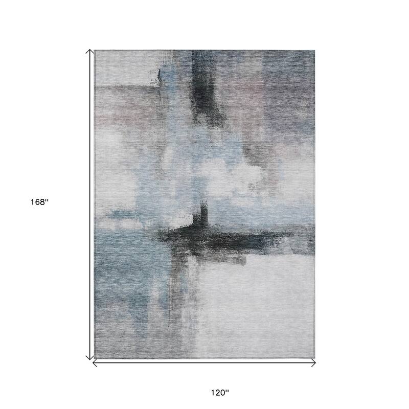 HomeRoots Abstract Transitional Rectangle Outdoor Rug