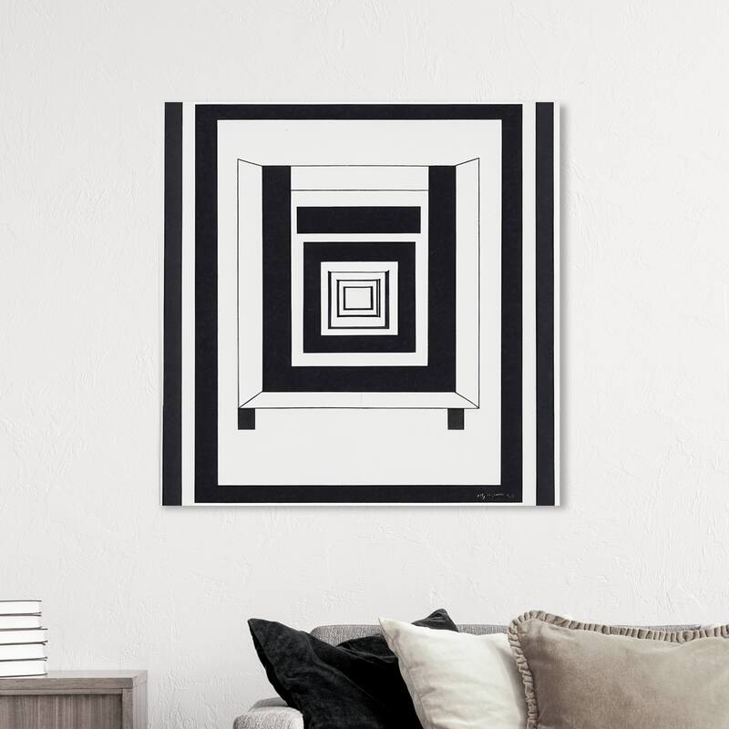 Wynwood Studio Canvas Abstract Minimalist Gate Black and Modern & Contemporary Wall Art Canvas Print - 40 x 40