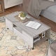 preview thumbnail 3 of 7, Mankx Mid-Century Modern White 47-inch 3-Shelf Coffee Table by Furniture of America