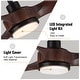 preview thumbnail 108 of 157, YUHAO SylvanAir Modern 52 in. Flush Mount Outdoor/Indoor Ceiling Fan with 3 Solid Wood Blades and DC Reversible Motor