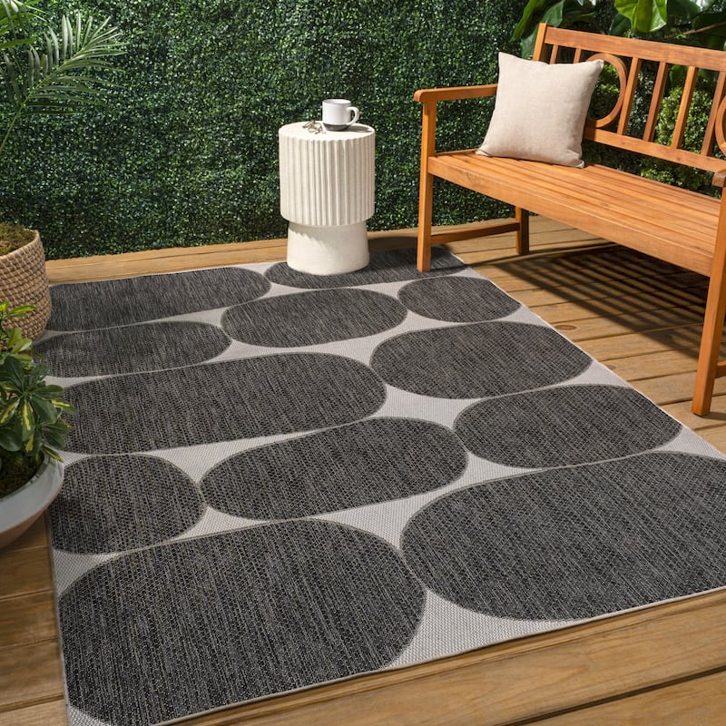 JONATHAN Y Rayna Modern Geometric Organic Shapes Indoor/Outdoor Area Rug