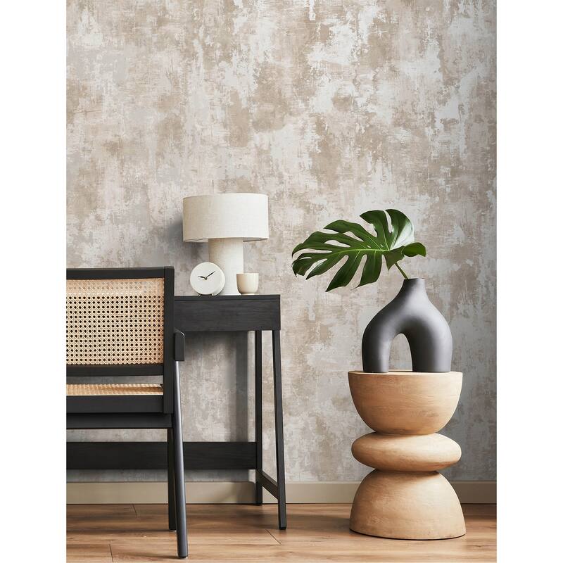 Barnaby Off-White Faux Grasscloth Wallpaper