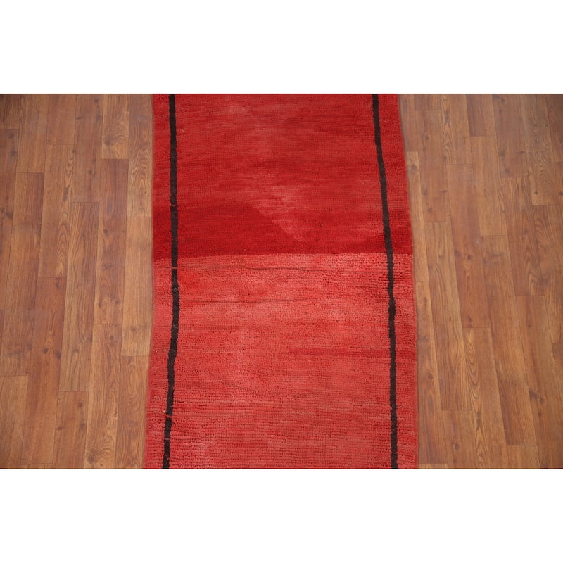 Moroccan Oriental Antique Area Rug Hand-knotted Wool Carpet - 2'7" x 5'9"