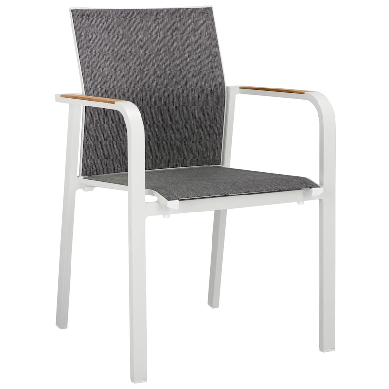 SAFAVIEH Outdoor Living Dexter Armchair with Teak (Set of 2)