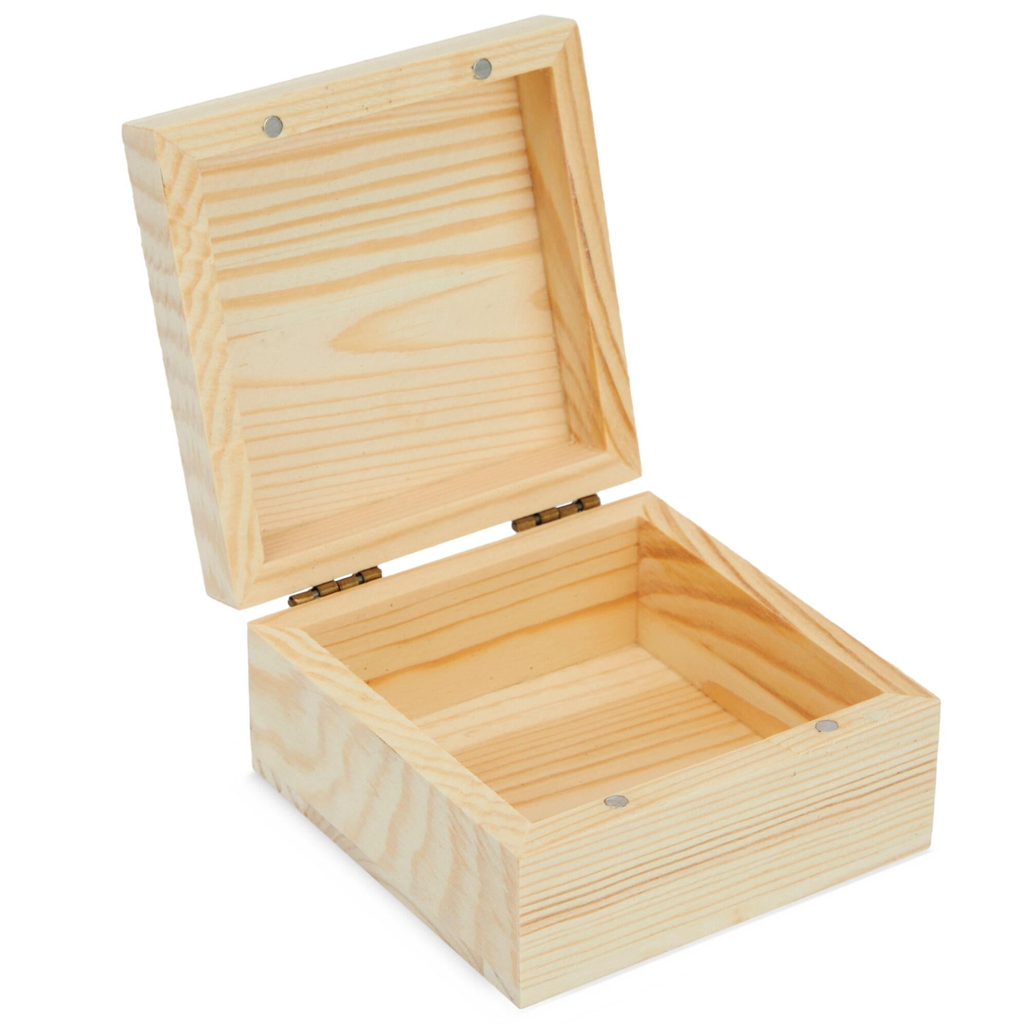 12 Pack Small Wooden Boxes For Crafts, Unfinished Wood Jewelry