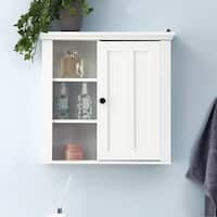 23Bathroom Furni Vanity Storage Organizer Mounted Wall Cabinet with Door -  Bed Bath & Beyond - 23449625