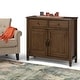 preview thumbnail 57 of 92, WYNDENHALL Hampshire 40" Wide Solid Wood Traditional Entryway Storage Cabinet - 40"w x 15"d x 36" h Rustic Natural Aged Brown