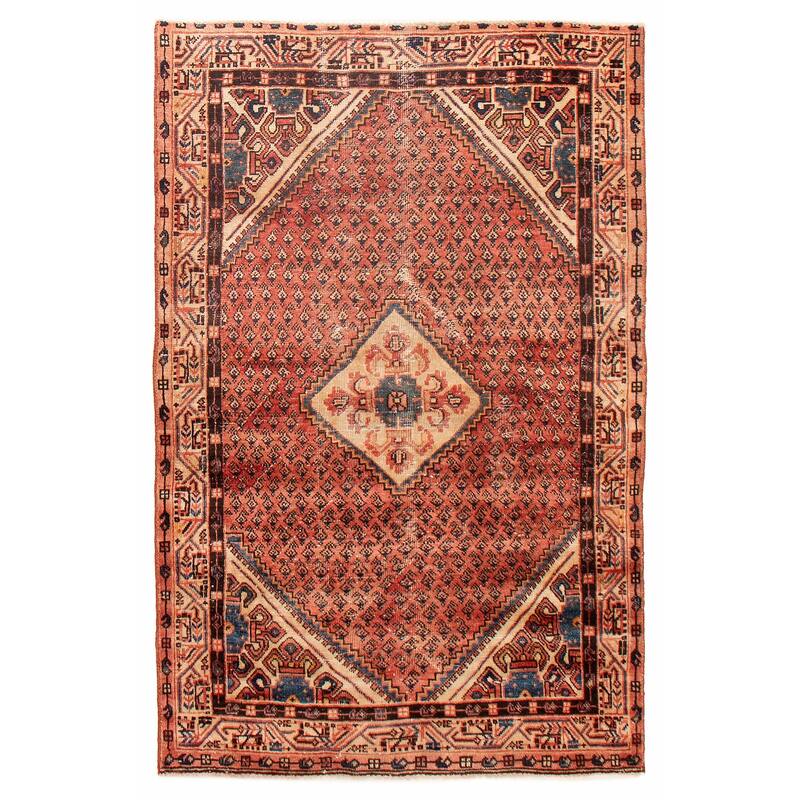 ECARPETGALLERY Hand-knotted Andelz Dark Copper Wool Rug - 4'0 x 6'6 - Dark Copper - 4'0 x 6'6