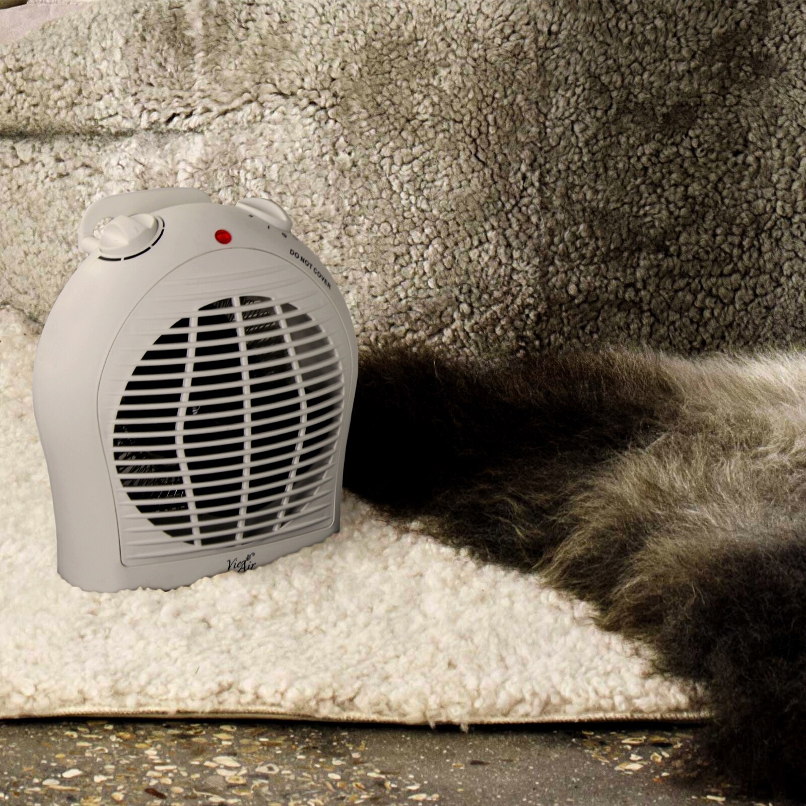 Vie Air 1500W Portable 2-Settings White Fan Heater with Thermostat - Bed  Bath u0026 Beyond - 32053075
