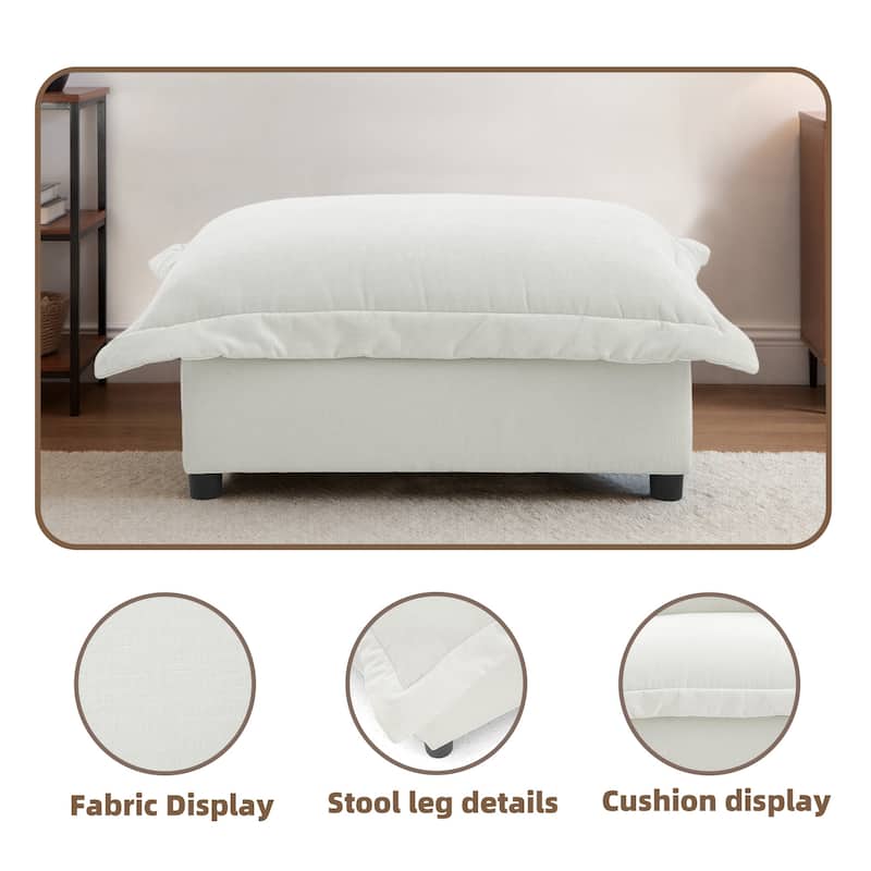 Double Layer Cushion Comfy Cloud Modular Sectional Sofa Couch Ottoman