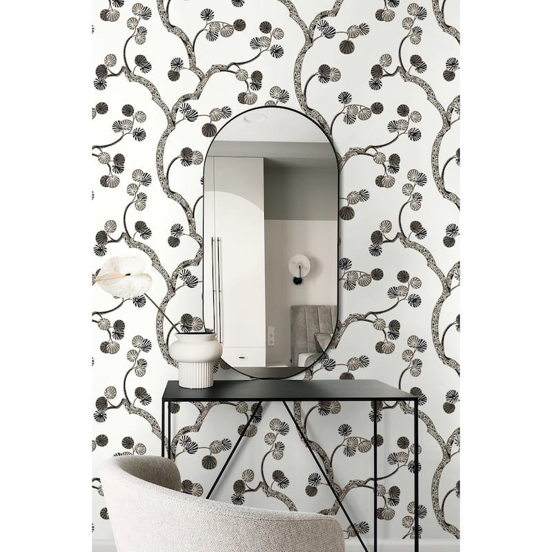 Seabrook Designs Allegra Branches Non-Woven Unpasted Wallpaper