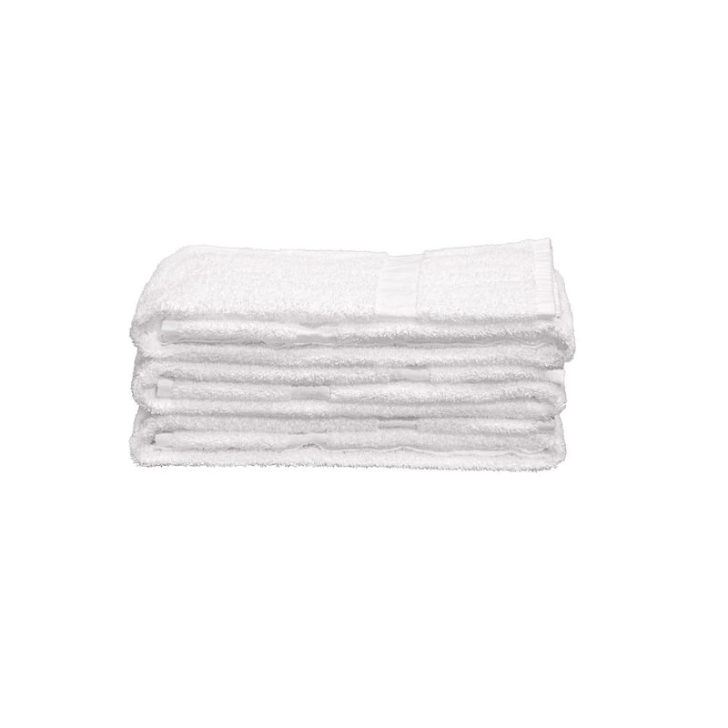HomeRoots Set of Twelve White Cotton 15" X 25" Hand Towel Set - 25.00' X '15.00' X '1.00