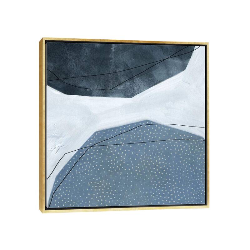 iCanvas "Adjacent Abstraction I" by Emma Scarvey Framed Canvas Print - Gold - 26x26