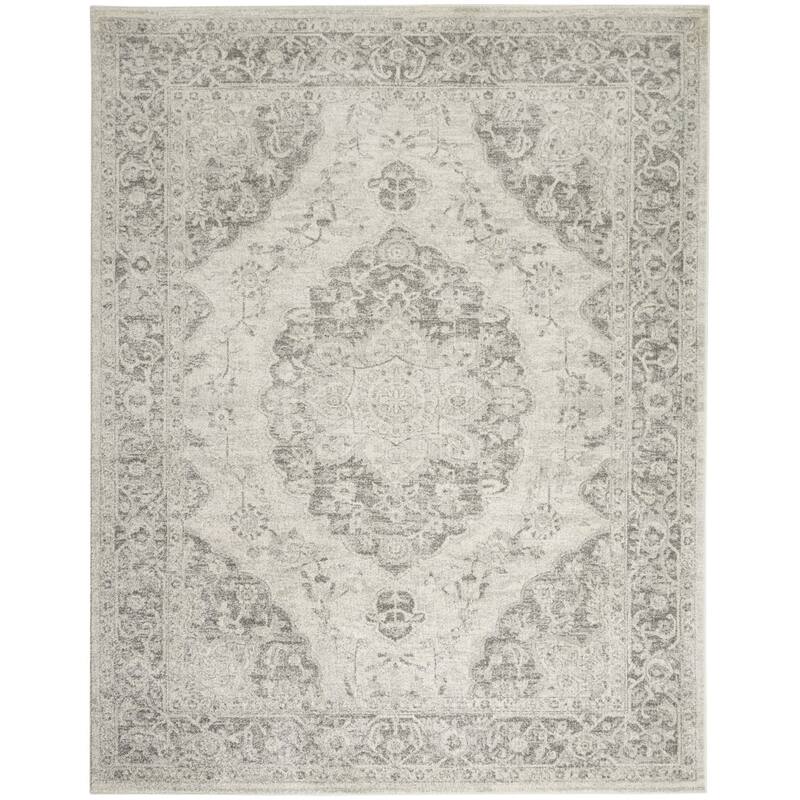 HomeRootsFloral Medallion Transitional Rectangle Area Rug - 120' X '96' X '0.5