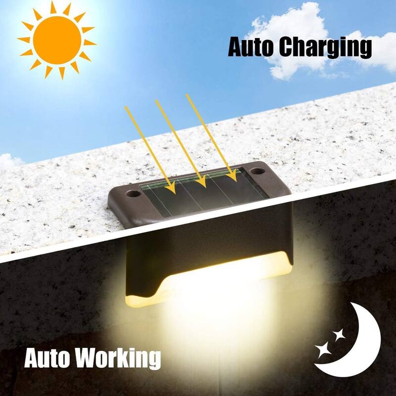 Solar Deck Lights Outdoor, Waterproof Led Lights - 16 Pack