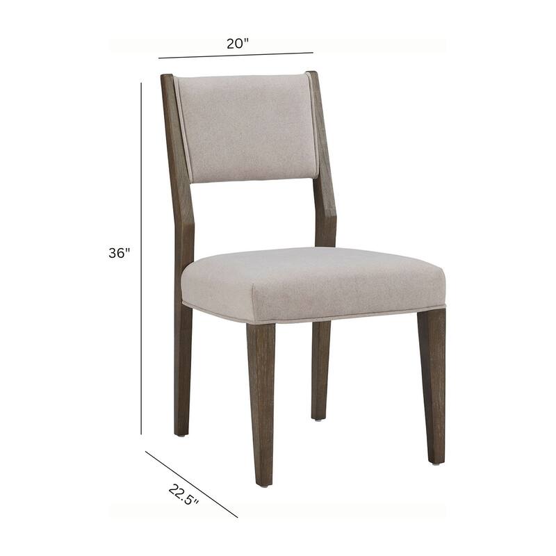 Magnussen Home Kavanaugh Weathered Kona Brown Upholstered Side Chair Two Pack - 20''W x 22.5''D x 36''H