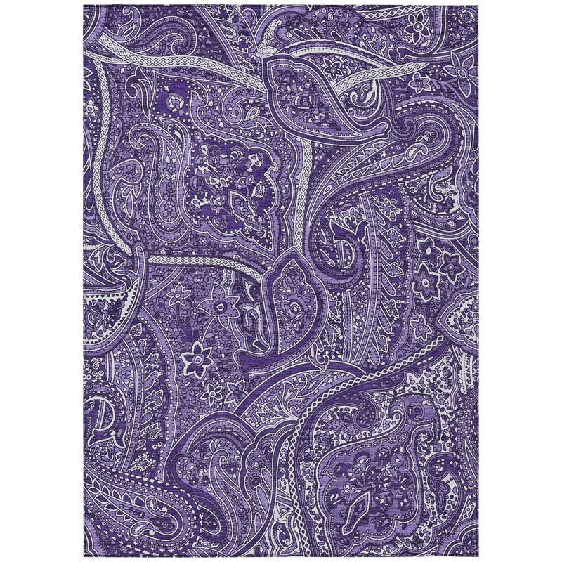 Machine Washable Indoor/ Outdoor Chantille Traditional Paisley Rug