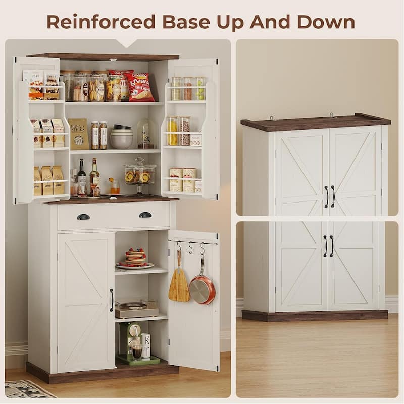 Farmhouse Kitchen Storage Cabinet Pantry Cabinet Home Bar