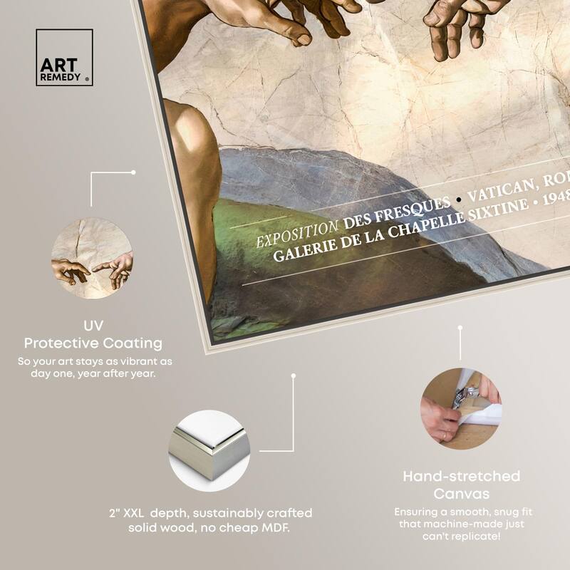 Touching Fingers Canvas by Art Remedy